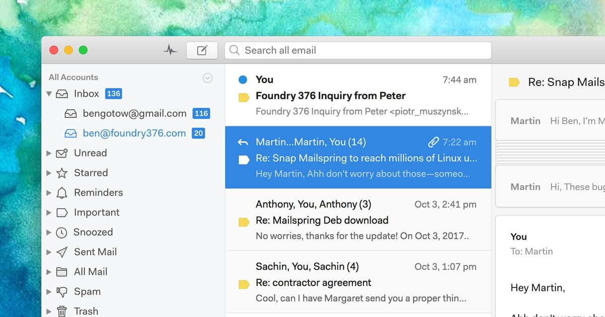 best mac mail client for imap